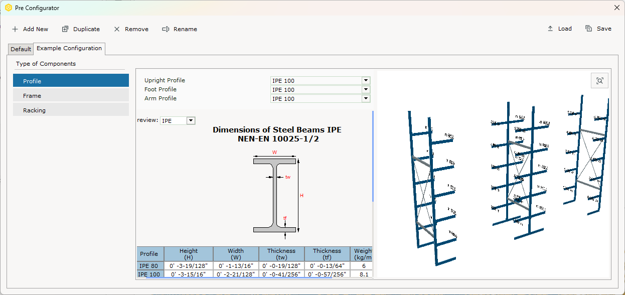 Pre Configurator Essential Cantilever Racking Configura Help Center