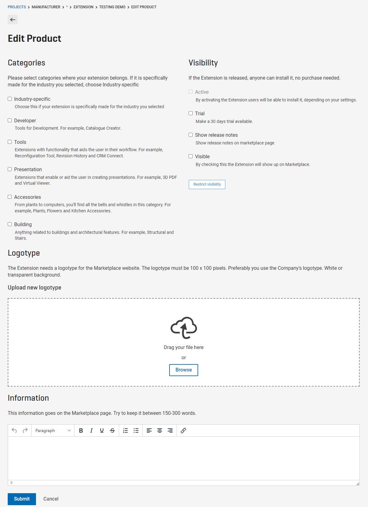 Edit Product Configura Help Center