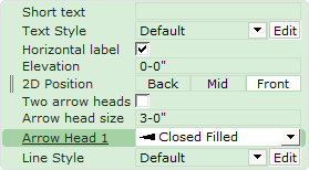 Add text, arrows, lines, areas on the 2D plan