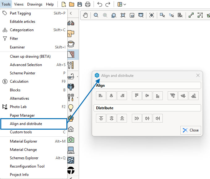 Align and distribute - Tools menu.jpg