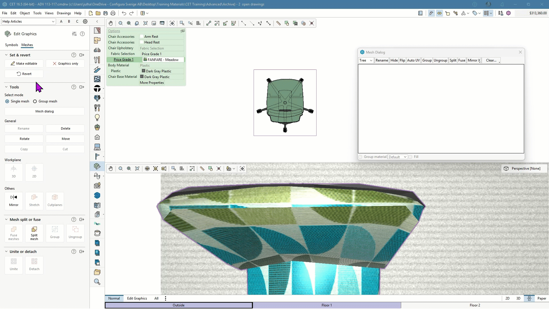 Edit Graphics Meshes Mesh Dialog Auto UV.gif