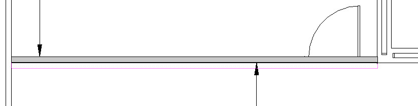 Placing walls on CAD pink line.jpg