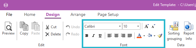 Edit Template Design Menu Focus Font Tools.png