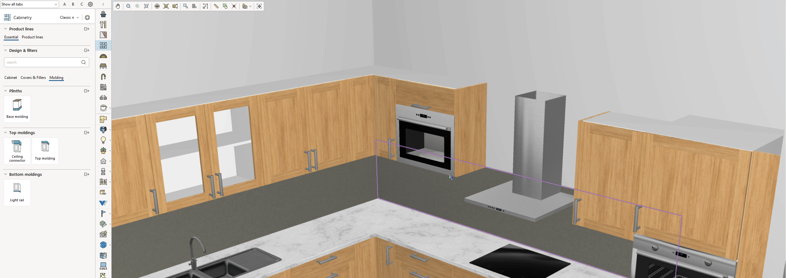 GIF_ apply molding and light rail Ess Kitchen EU.gif
