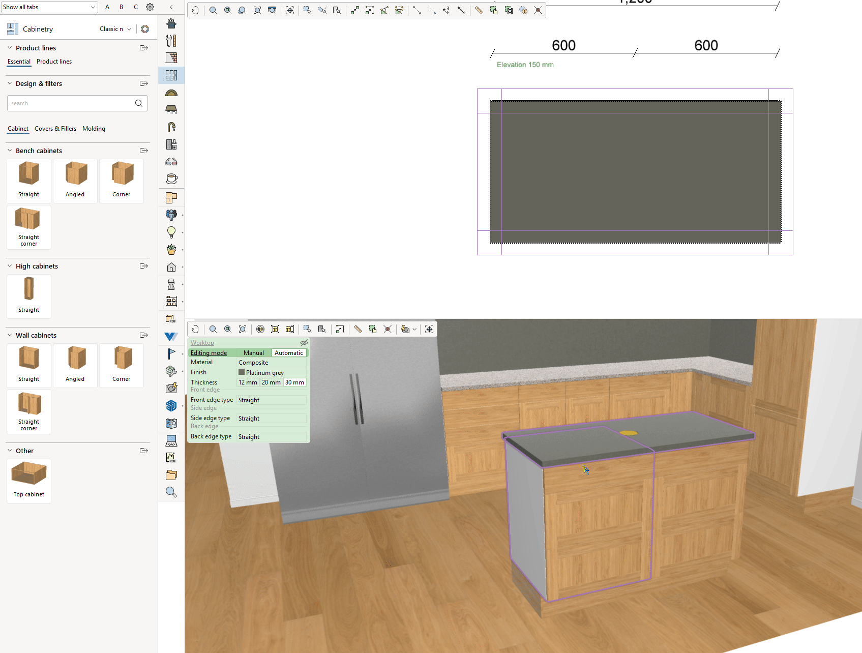 GIF_showing automatic worktop Ess Kitchen EU.gif
