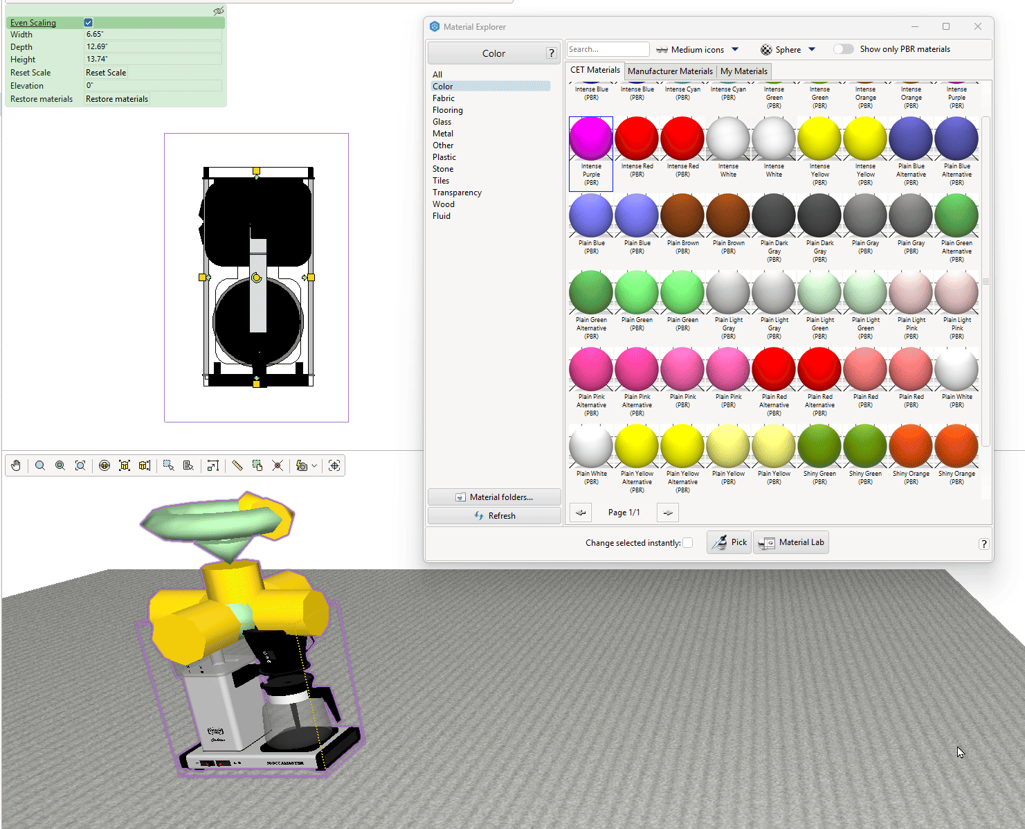 GIF_Restore materials SketchUp model.gif